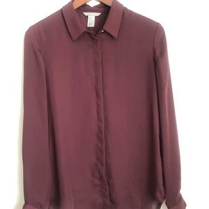 H&M burgundy blouse